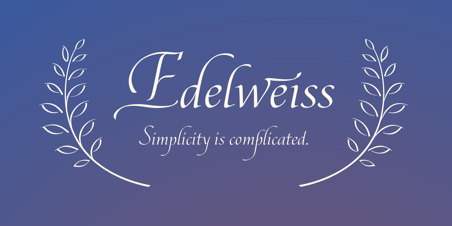 Beispiel einer Edelweiss-Schriftart